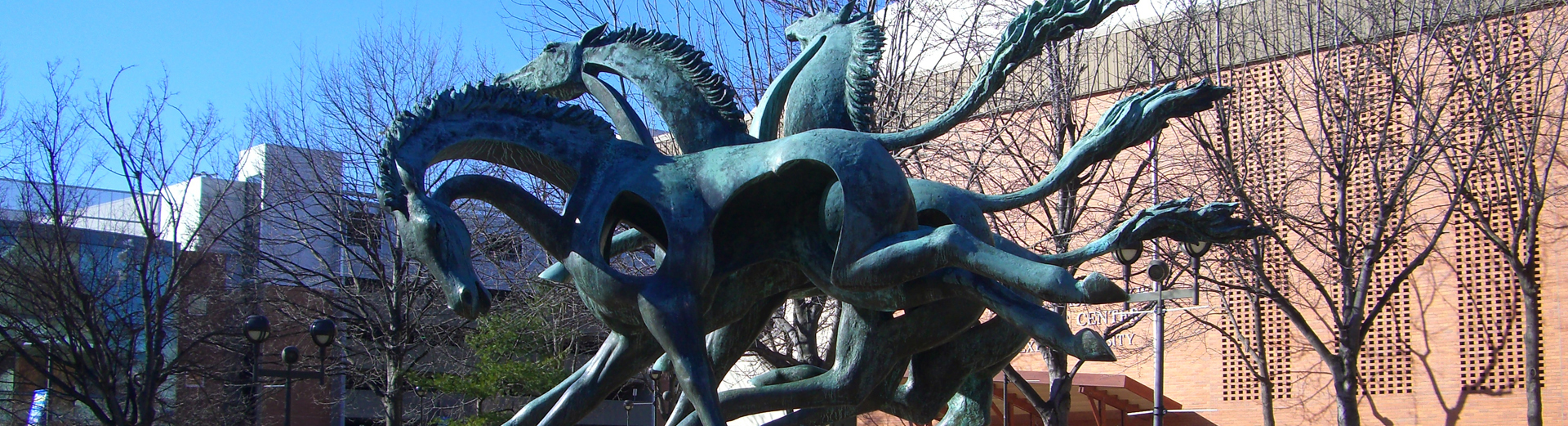 Wild horses sculpture at Drexel